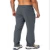 Pudolla Men's Workout Athletic Pants Elastic Waist Jogging Running Pants for Men with Zipper Pockets (Steel Grey 3XL) view 4
