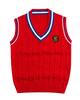 Boys Girls V-Neck Knitted Sweater Vest School Uniform Kids Knit Sweater Vest Sleeveless Pullover Waistcoat Red 5-6 Years view 1