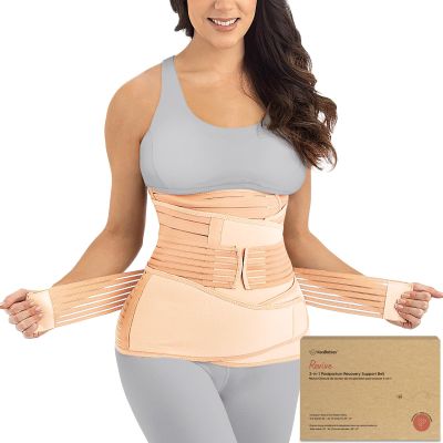 3 in 1 Postpartum Belly Support Recovery Wrap Postpartum Belly Band, After Birth Brace, Slimming Girdles, Body Shaper Waist Shapewear,Post Surgery Pregnancy Belly Support Band (Classic Ivory,2XL)