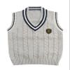Yimutian Boys Girls V-Neck Knitted Sweater Vest School Uniform Kids Knit Sweater Vest Sleeveless Pullover Waistcoat Grey 4-5T view 1