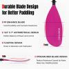 WONITAGO Kayak Paddles with Alloy Shaft and PP Blade, Floating Kayaking Oars, Adjustable 230-250 cm/90-98 Inches, Pink view 3