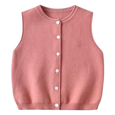 Girls Sweater Vest, Cotton Knitted Sweater Vest Sleeveless Pullover Knitted Waistcoat Solid Color for Boy Girl Baby Red 4-5T