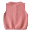 Girls Sweater Vest, Cotton Knitted Sweater Vest Sleeveless Pullover Knitted Waistcoat Solid Color for Boy Girl Baby Red 4-5T view 2