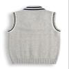Yimutian Boys Girls V-Neck Knitted Sweater Vest School Uniform Kids Knit Sweater Vest Sleeveless Pullover Waistcoat Grey 7-8 Years view 2