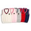 Yimutian Boys Girls V-Neck Knitted Sweater Vest School Uniform Kids Knit Sweater Vest Sleeveless Pullover Waistcoat Grey 7-8 Years view 3