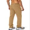 Pudolla Men's Workout Athletic Pants Elastic Waist Jogging Running Pants for Men with Zipper Pockets (Deep Khaki Large) view 3