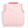 Yimutian Boys Girls V-Neck Knitted Sweater Vest School Uniform Kids Knit Sweater Vest Sleeveless Pullover Waistcoat Pink 8-9 Years view 2