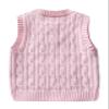Yimutian Toddler Boys Girls V Neck Knitted Sweater Vest Kids Knitted Vest Cotton Embroidery Doggy Pattern Knitwear Jumpers Pink 5-6 Years view 2