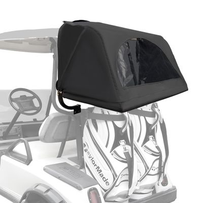CartClan Universal Rear Bag Rain Cover, Golf Cart Foldable Rear Golf Cart Rain Cover Suitable for Most 2 Seater Club Car/EZGO/Yamaha Golf Carts - Black