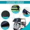CartClan Universal Rear Bag Rain Cover, Golf Cart Foldable Rear Golf Cart Rain Cover Suitable for Most 2 Seater Club Car/EZGO/Yamaha Golf Carts - Black view 2