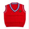 Boys Girls V-Neck Knitted Sweater Vest School Uniform Kids Knit Sweater Vest Sleeveless Pullover Waistcoat Red 4-5T view 1