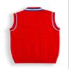 Boys Girls V-Neck Knitted Sweater Vest School Uniform Kids Knit Sweater Vest Sleeveless Pullover Waistcoat Red 4-5T view 2