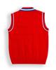 Boys Girls V-Neck Knitted Sweater Vest School Uniform Kids Knit Sweater Vest Sleeveless Pullover Waistcoat Red 13-14 Years view 2