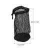 PATIKIL 11"x5.5" Golf Ball Bag, Nylon Drawstring Mesh Bag Storage 48-56 Balls with Cord Lock Closure for Golf Tennis Sports, Black view 2