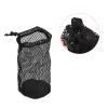 PATIKIL 11"x5.5" Golf Ball Bag, Nylon Drawstring Mesh Bag Storage 48-56 Balls with Cord Lock Closure for Golf Tennis Sports, Black view 4