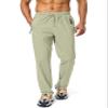Pudolla Men's Workout Athletic Pants Elastic Waist Jogging Running Pants for Men with Zipper Pockets (Light Green-XX-Large) view 1