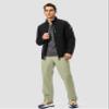 Pudolla Men's Workout Athletic Pants Elastic Waist Jogging Running Pants for Men with Zipper Pockets (Light Green-XX-Large) view 3