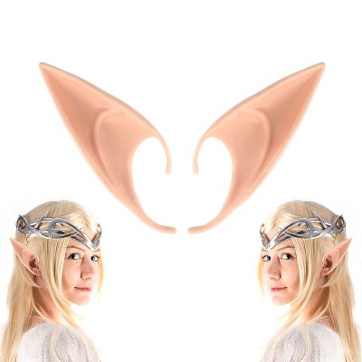 CEDAR BRIGHT Elf Ears Cosplay Masquerade Accessories - Kids&Adult Soft Pointed Ear Tips Anime Party Dress Up Costume Fairy Pixie for Halloween Christmas Party