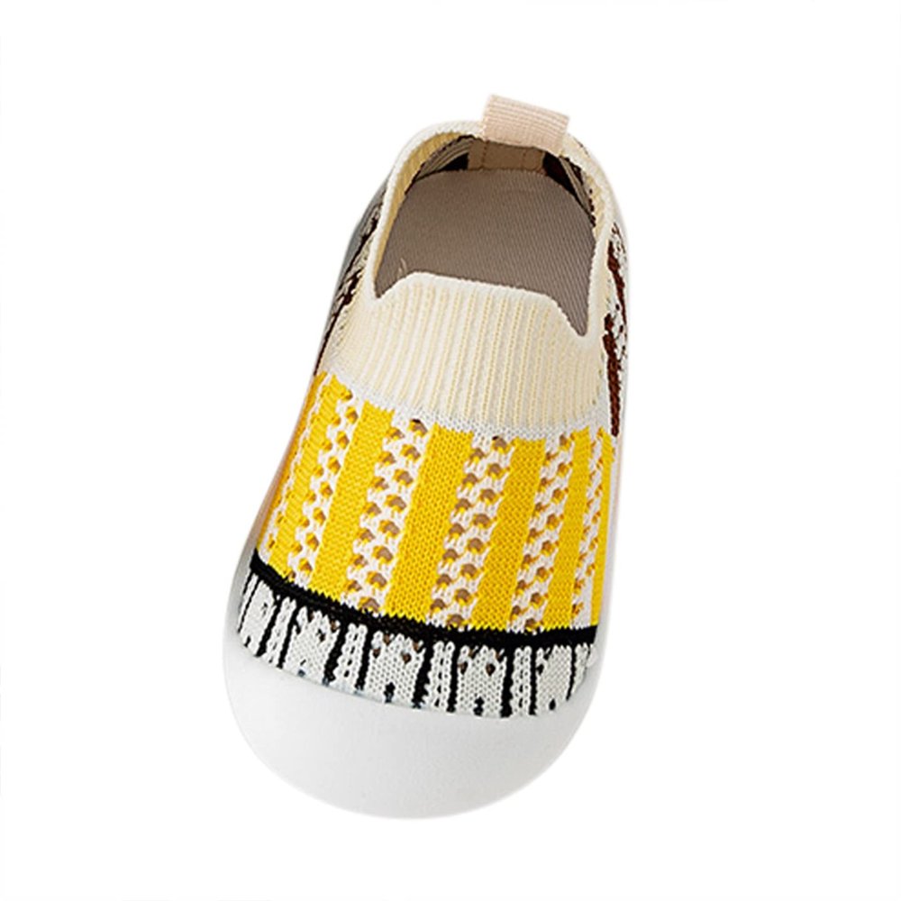 2 Year Old Girl Sandals Infant Toddler Shoes Mesh Slip On Socks Shoes Non Slip Wear Out Boys Sneakers Size 6 Yellow