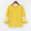 Kids Girls Tunic Tops Crewneck Blouse T-Shirt Soft Striped Long Sleeve Casual Pullover (Yellow-D, 12-13 Years) view 2