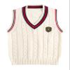 Yimutian Boys Girls V-Neck Knitted Sweater Vest School Uniform Kids Knit Sweater Vest Sleeveless Pullover Waistcoat White 5-6 Years view 1