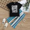 Toddler Girls Outfit Halloween Pumpkin Prints Long Sleeves Tops Leopard Bell Bottom Pants 2pcs Set (Black-6, 3-4 T) view 2
