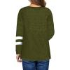 Girls Casual Long Sleeve T Shirts Crewneck Tunic Tops 4-13Y Kids Button Solid Tee Blouses Fall (Green-2, 4-5 Years) view 2