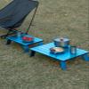 iClimb Ultralight Compact Mini Beach Picnic Folding Alu. Table with Carry Bag, Two Size (Blue - L) view 2