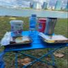 iClimb Ultralight Compact Camping Folding Table with Carry Bag (Blue - L) view 2