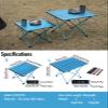 iClimb Ultralight Compact Camping Folding Table with Carry Bag (Blue - L) view 3