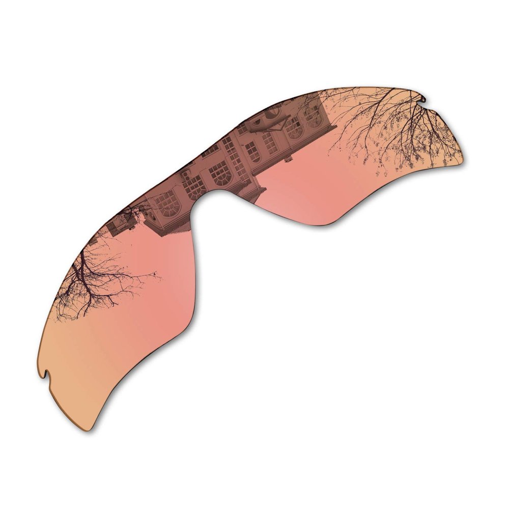 Millersawp Radar Path Asian Fit Replacement Lenses Compatible with Oakley Sunglass-Peach Iridium