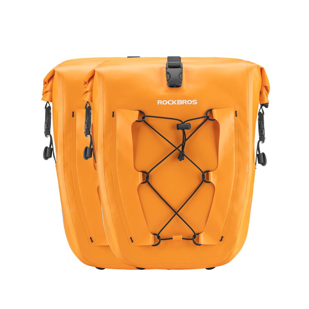 ROCKBROS Bike Panniers Waterproof Bike Rear Rack Bag Max 30L Large Capacity Bike Rear Panniers for Cycling Traveling Commuting