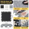 Shihanee Foam Floor Tiles Foam Floor Mats Play Mats Bulk with Borders Interlocking for Gym Nursery Bedroom(64ft,Black, White and Gray) view 2