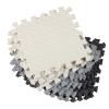 Shihanee Foam Floor Tiles Foam Floor Mats Play Mats Bulk with Borders Interlocking for Gym Nursery Bedroom(64ft,Black, White and Gray) view 3