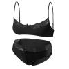 Lace Bra and Panty Set for Men Sexy Low Waist Sissy Panties 2 Piece Underwear Temptation Breathable Lingerie Set (Black,Medium) view 1