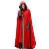 XUNRYAN Womens Cloak Wool Blend Cape Coat Hooded Cloak Maxi Long Cardigans Open Front Poncho Outwear Halloween Costume view 1
