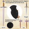 Queekay Wooden Sword Wall Mount Plaque Hanger for Katana Sword Display Stand for Wall Display Plaque with Hardware(Black,Stylish) view 4