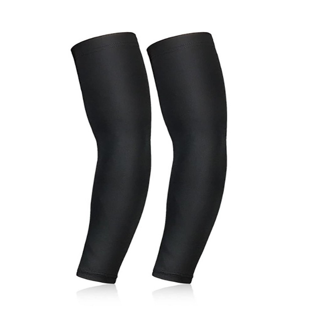 Mcolics Compression Cooling Arm Sleeve UV Sun Protection Elbow Shooter Sleeves For Men Women Cycling Basketball Running Golf (Black, X-Large)