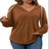 Bofell Fall Fashion 2025 Y2k Sweater Lightweight Hoodies Preppy Clothes for Girls Caramel S view 2