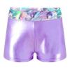 renvena Kid Girls Shiny Metallic Gymnastics Ballet Dance Shorts Workout Booty Boyshorts Tracksuit Bright Shadow Pink 14 Years view 1