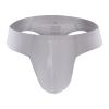 JEsilunmaMY Mens Ice Silk Underwear Solid Low Rise Bulge Pouch G-String Panties Breathable Seamless Sexy Thong Underpants (Grey,Large) view 1