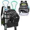 DSLEAF Lacrosse Bag with Stick Holder, Lacrosse Backpack with External Buckle Straps to Fix Helmet, Separate Shoe Space and Other Pockets to Hold Shoes US Mens 13 and Other Lacrosse Equipment view 1