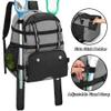 DSLEAF Lacrosse Bag with Stick Holder, Lacrosse Backpack with External Buckle Straps to Fix Helmet, Separate Shoe Space and Other Pockets to Hold Shoes US Mens 13 and Other Lacrosse Equipment view 4