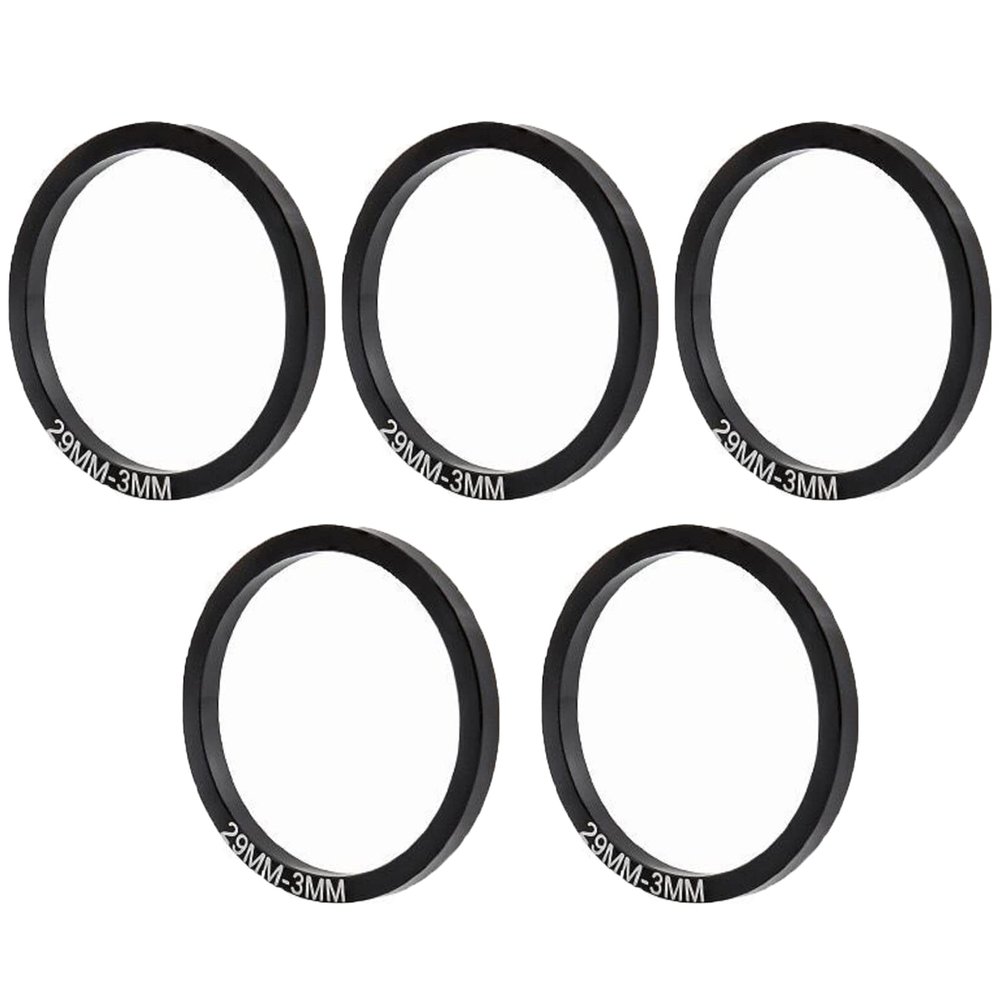 5 Pieces Bike Bottom Bracket Washer Bicycle Ultra-Light Aluminium Alloy Flywheel Hub Spacer Thickness 1mm/2mm/3mm (Dia. 29mm Thickness 3mm)