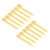 M METERXITY 12 Pack Plastic Tent Stakes - Beach Ground Pegs Spike with Hook Lightweight, Apply to Outdoor/Camping/Hiking (14.5cm/5.7", Yellow) view 1