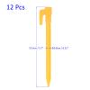 M METERXITY 12 Pack Plastic Tent Stakes - Beach Ground Pegs Spike with Hook Lightweight, Apply to Outdoor/Camping/Hiking (14.5cm/5.7", Yellow) view 3