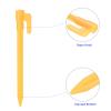 M METERXITY 12 Pack Plastic Tent Stakes - Beach Ground Pegs Spike with Hook Lightweight, Apply to Outdoor/Camping/Hiking (14.5cm/5.7", Yellow) view 4