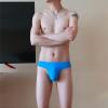 JEsilunmaMY Mens Seamless Underwear Ice Silk Sexy Bulge Low Waist G-String Thong Solid Color Breathable Jockstrap Underpants (Blue1,XX-Large) view 3