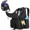 DSLEAF Bowling Backpack and Separate Ball Bag Combo, Bowling Ball Bag with Wooden Ball Holder and Shoe Compartment for US Mens 16 and Multi-Pockets for Accessories (Patent Design) view 1