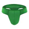 JEsilunmaMY Mens Ice Silk Underwear Solid Low Rise Bulge Pouch G-String Panties Breathable Seamless Sexy Thong Underpants (Green,X-Large) view 1